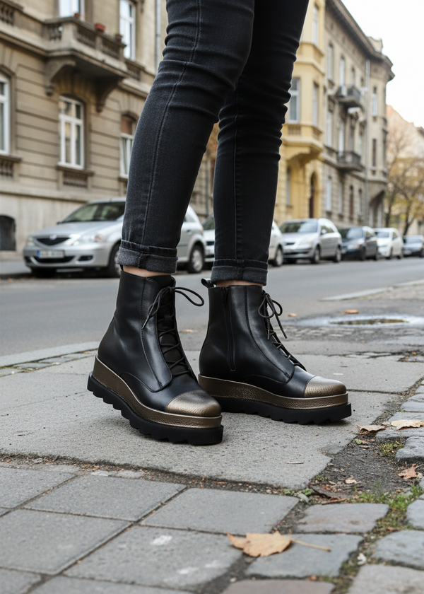 bocanci piele naturala la comanda