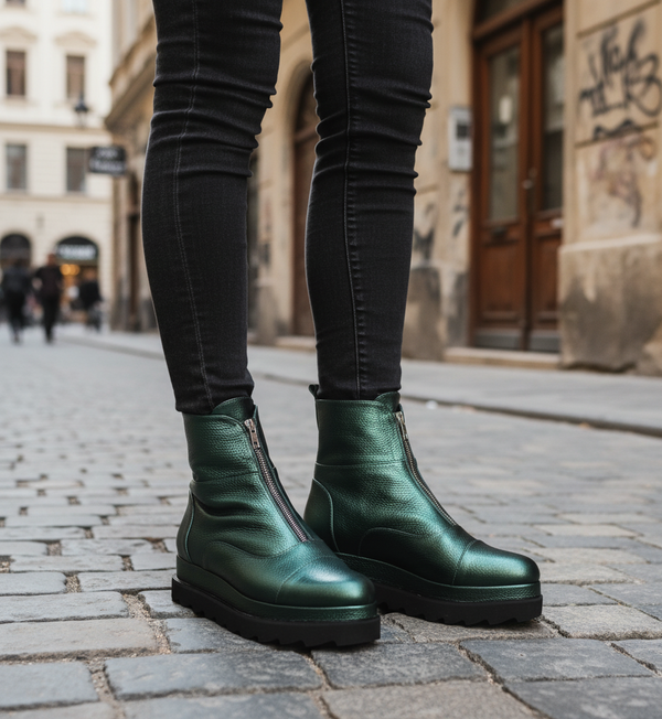 bocanci piele naturala la comanda