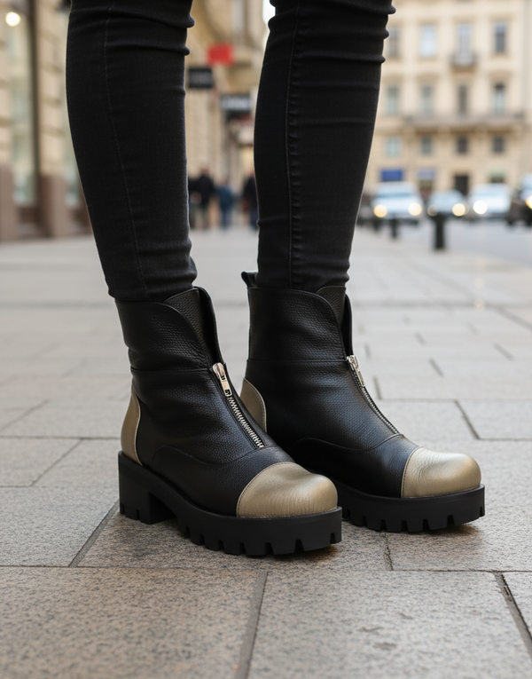 bocanci piele naturala la comanda