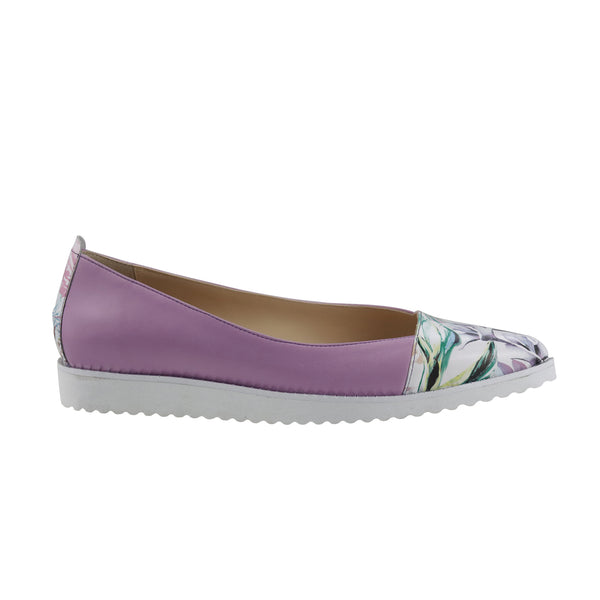 Balerini din piele naturala flower power