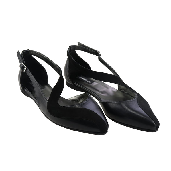 Balerini din piele intoarsa si piele naturala Raisa