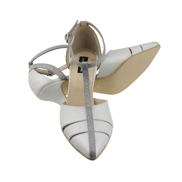 Pantofi Silver Glitter