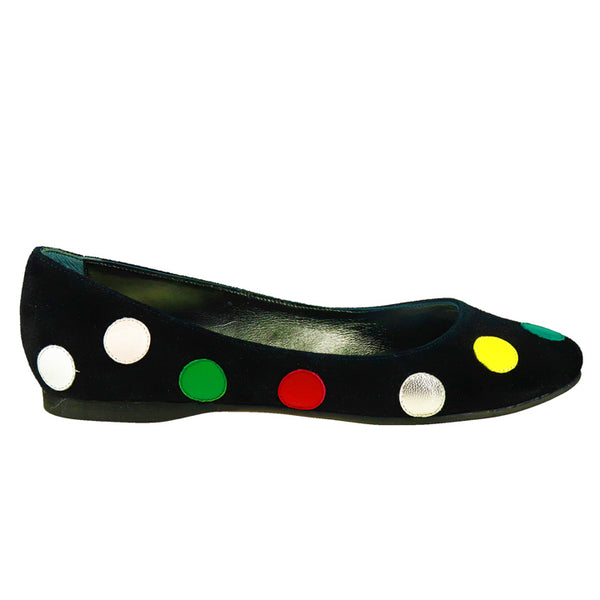 Balerini din piele naturala intoarsa Bamby