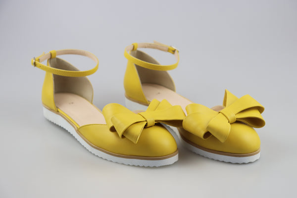 Balerini din piele naturala sun