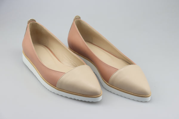 Balerini dama din piele naturala feather