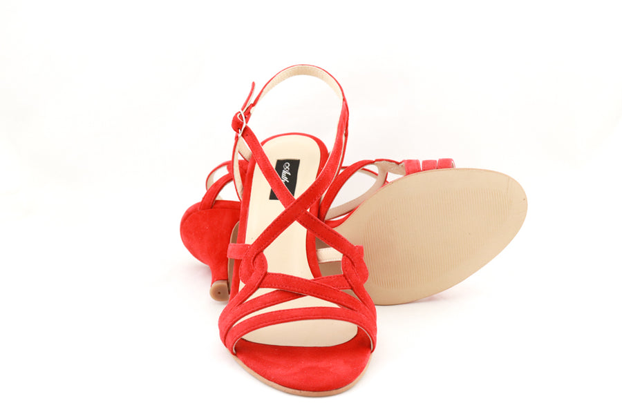 Sandale din piele naturala Red Charm