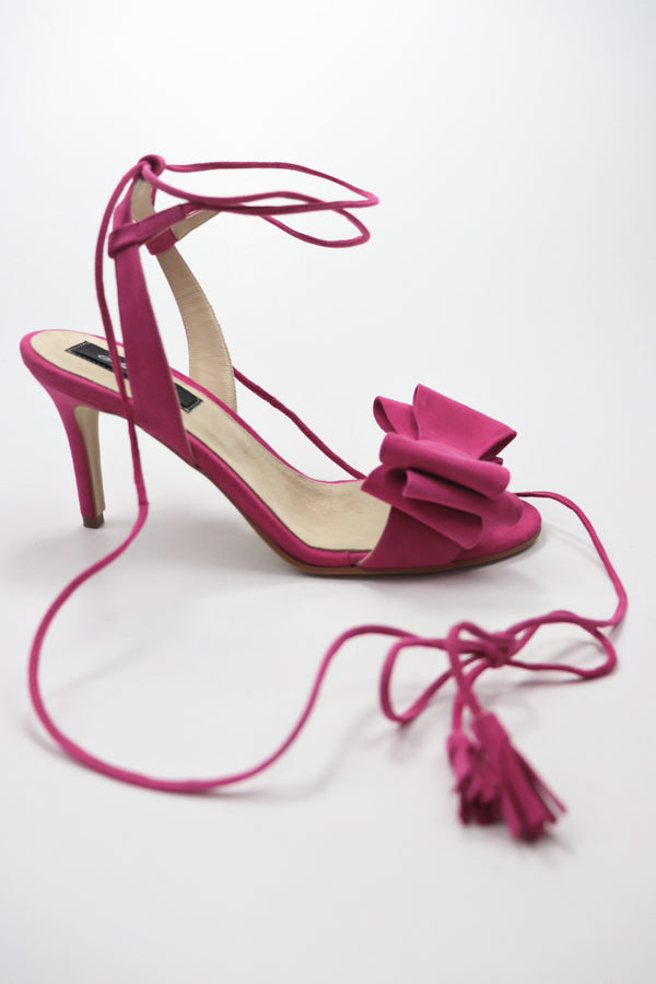 Sandale din piele naturala intoarsa Fever