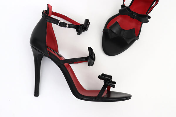Sandale din piele naturala Bows