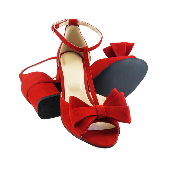 Sandale piele intoarsa Soft Rose