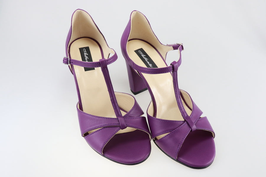 Sandale din piele naturala Purple Dream