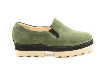 Pantofi din piele naturala Eternal Green