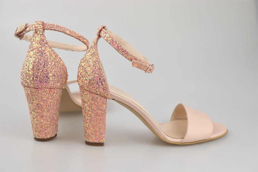 Sandale din piele naturala Pink Shine