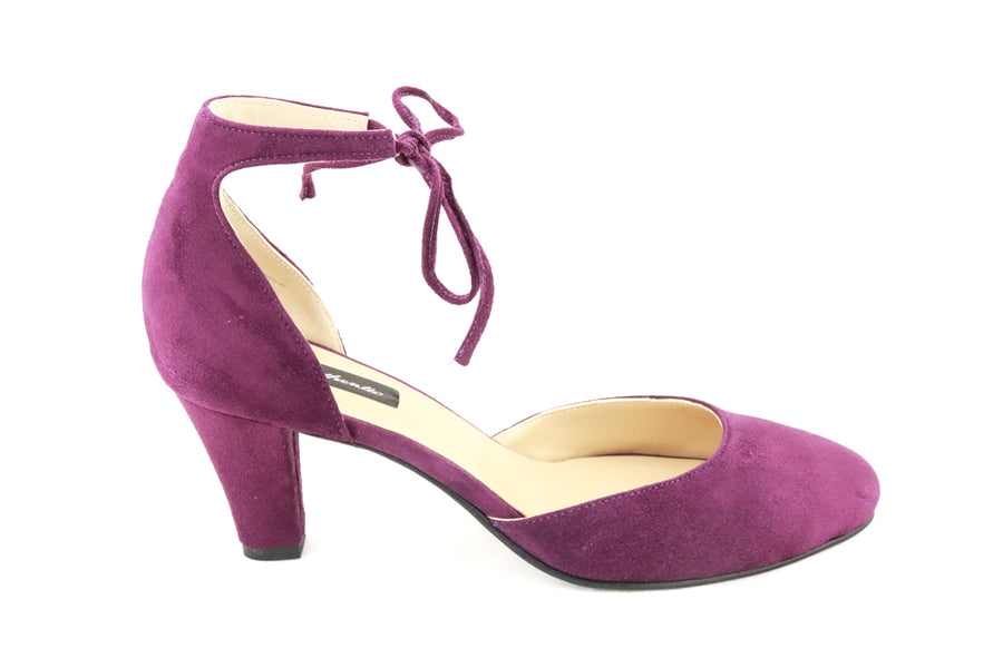 Pantofi din piele naturala Purple Velvet